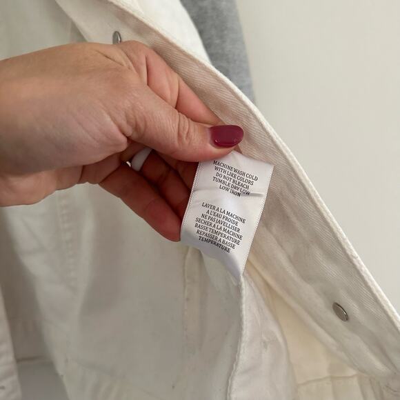 Blank NYC x Evereve Lightbox Hooded Denim Jacket White/Gray M - Picture 10 of 14